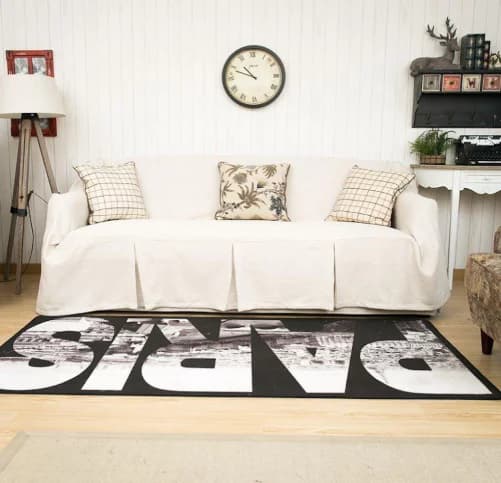 KARUILU Home 1 Piece Heavy Weight Fabric Sofa Cover KARUILU Home 1 Piece Heavy Weight Fabric Sofa Cover
