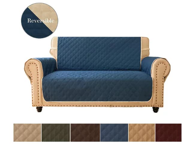 Ameritex Reversible Quilted Furniture Slipcover Ameritex Reversible Quilted Furniture Slipcover