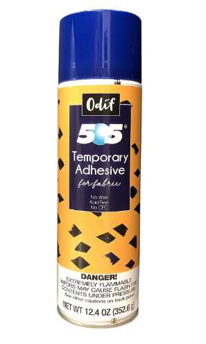 Odif USA 505 spray and fix pemporary fabric adhesive