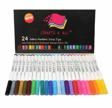 Crafts 4 all, 24 permanent fabric markers