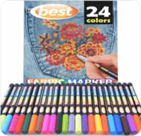 best fabric markers, permanent fabric markers 24 pack