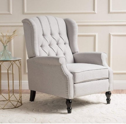 Christopher Knight Home Elizabeth Tufted, Fabric Arm Chair Recliner