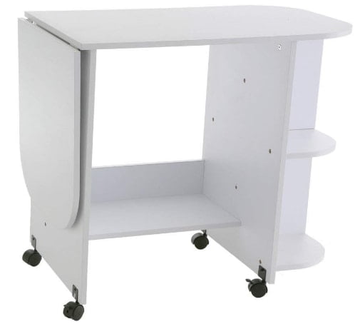 Southern Enterprises Eaton Rolling Craft Station Sewing Table