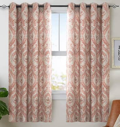 jinchan Vintage Linen Curtains for Living Room