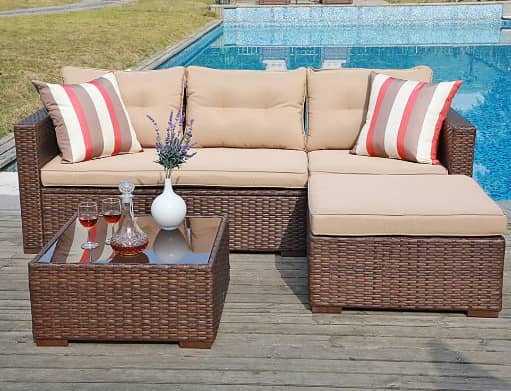 SUNSITT Outdoor Patio Sectional Sofa