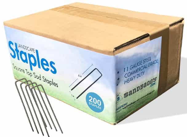 Sandbaggy 200-Pack 6 Inch Landscape Staples- Best Landscape Fabric Staples