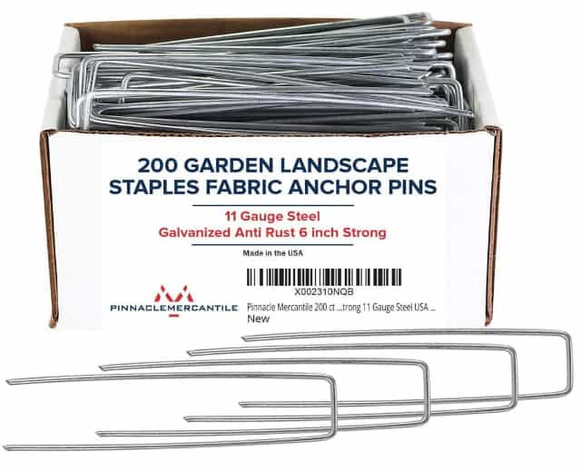 The 200 Anti-Rust Anchoring Staples by PINNACLE MERCANTILE- Best Garden Staples