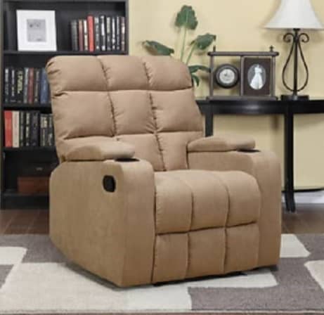 Mainstay Wall Hugger Brown Microfiber Wall Away Recliner