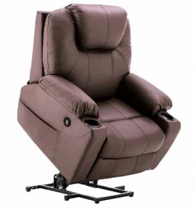 Mcombo Electric Power Lift Recliner with Pockets and Cup Holders