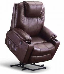Mcombo Oversized Power Lift Recliner Chair with Pockets and Cup Holders