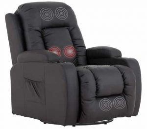 Mecor Leather Rocker Recliner with Cup Holders