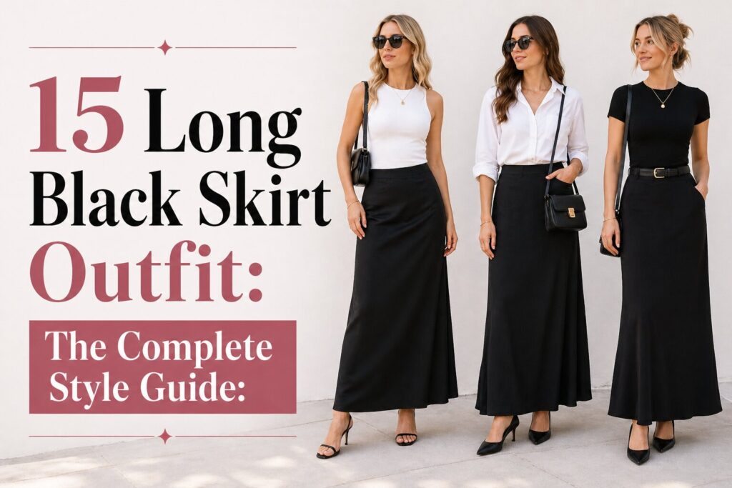 15 Long Black Skirt Outfits