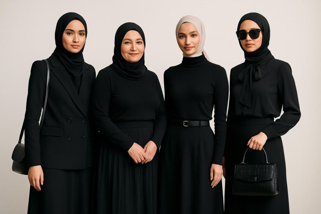 30+ Black Skirt Outfit Hijab Ideas for Elegant and Modest Styling