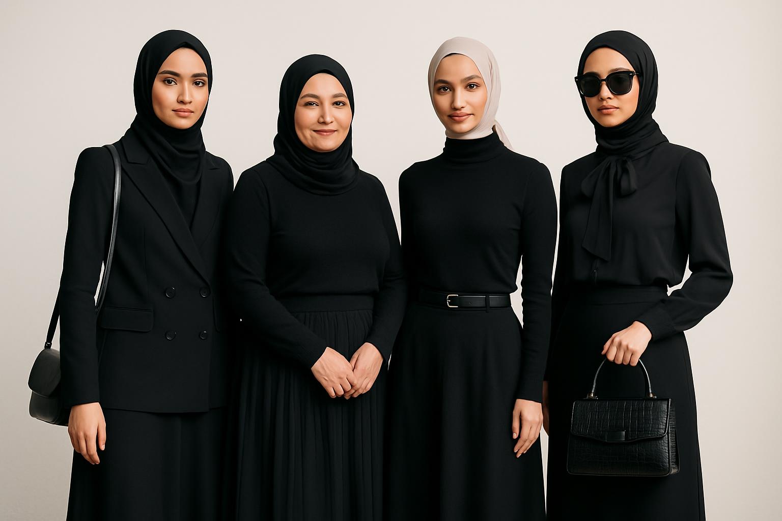 30+ Black Skirt Outfit Hijab Ideas for Elegant and Modest Styling