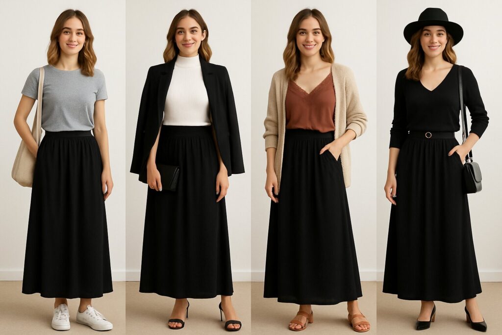 Black Maxi Skirt Outfit