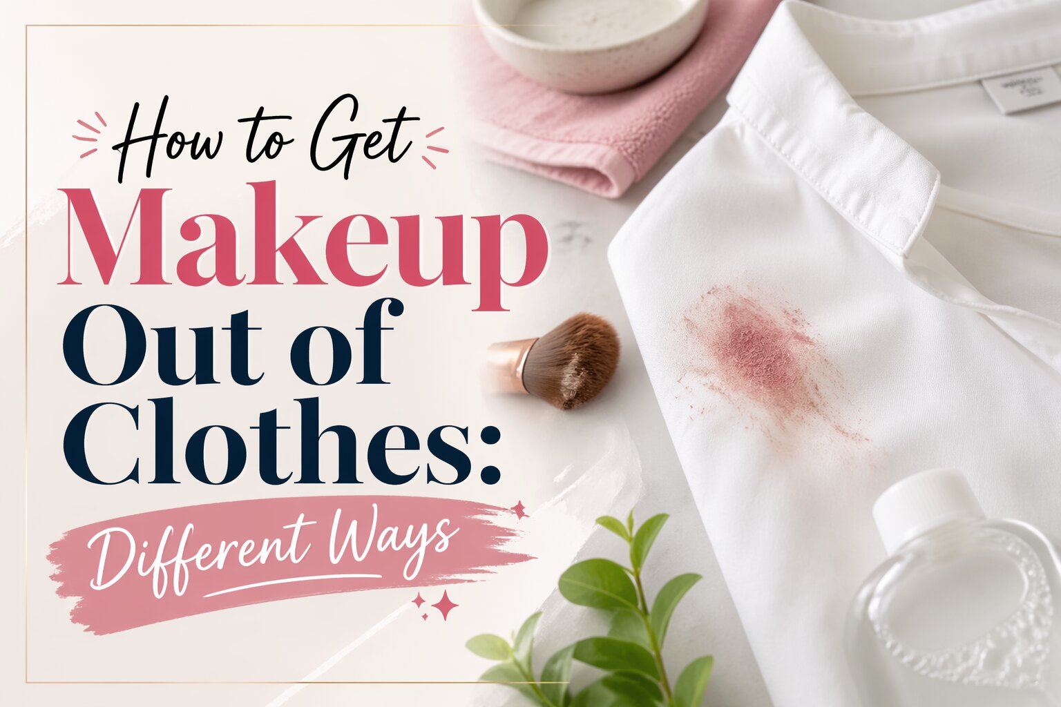 How to Get Makeup Out of Clothes: Different Ways
