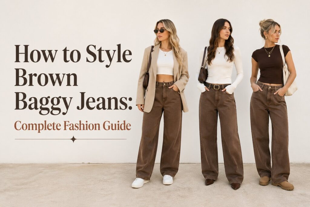 How to Style Brown Baggy Jeans