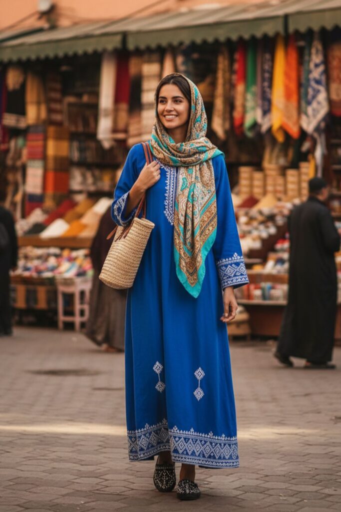 Maxi Dress with Lightweight Scarf