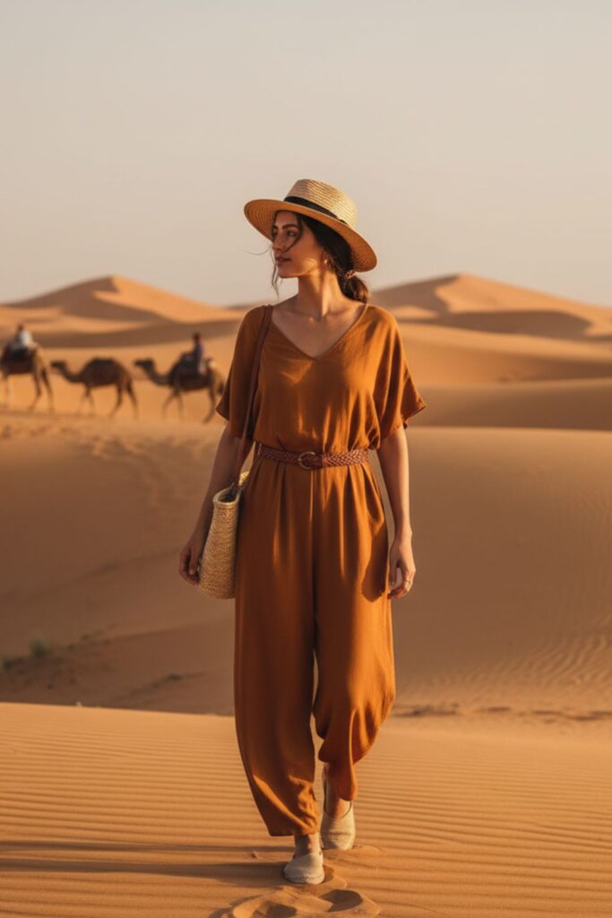 Flowy Jumpsuit with Belt