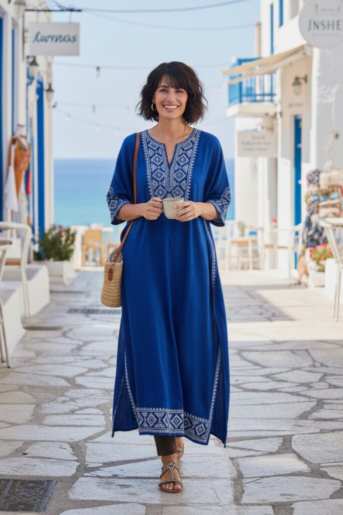 Flowy Kaftan with Sandals