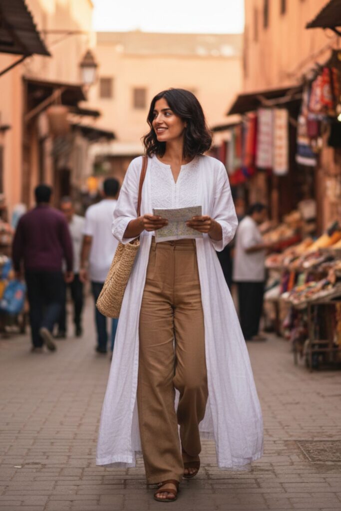 Long Tunic with Wide-Leg Pants