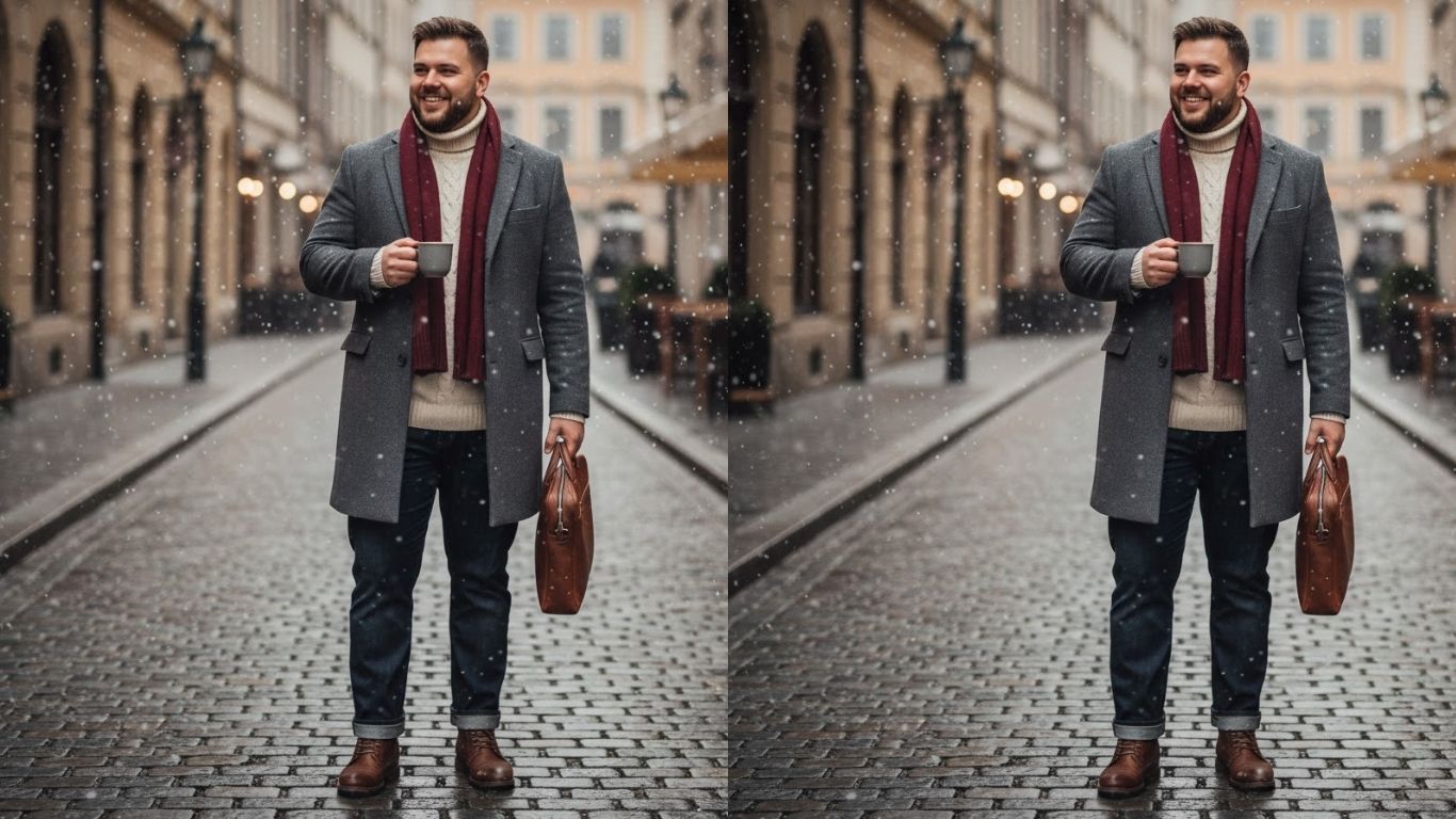 15 Plus Size Men Winter Outfits – Confident, Comfortable, and Timeless Cold-Weather Stylel