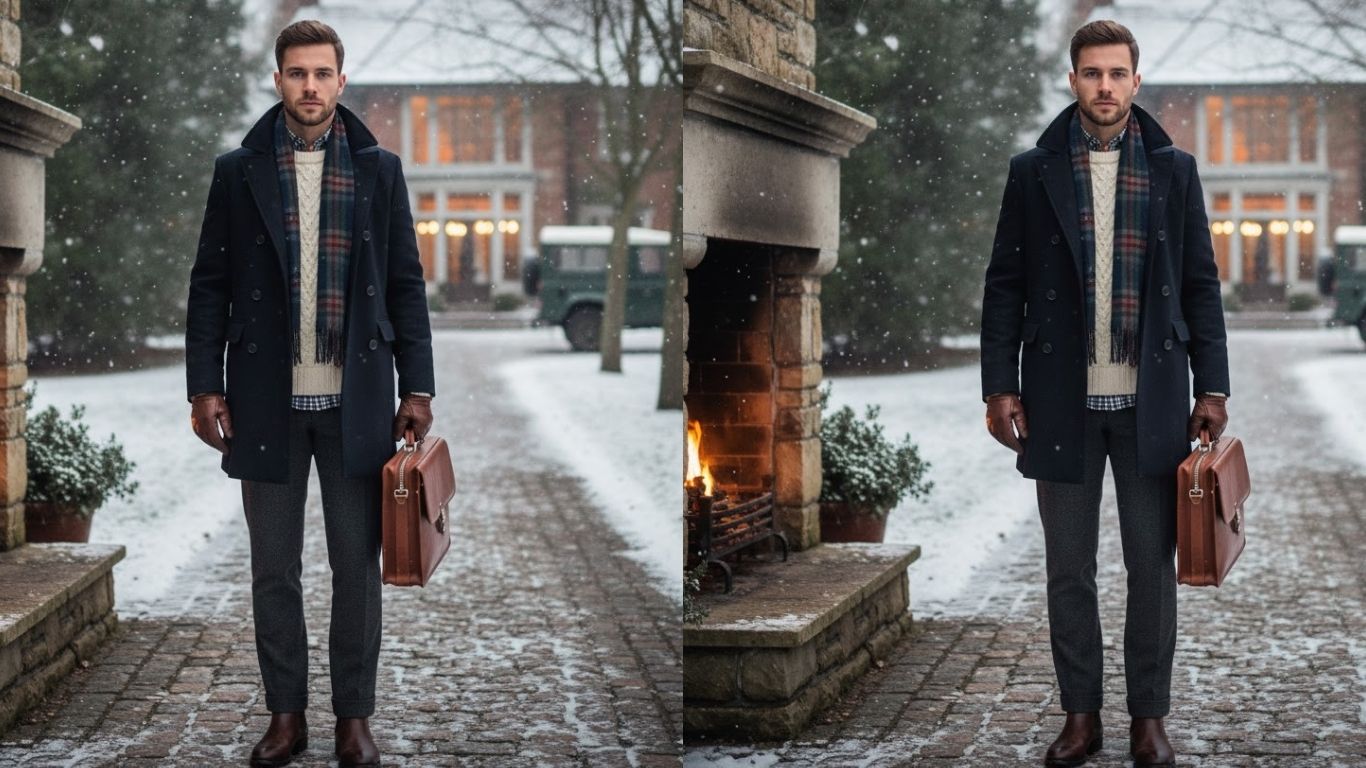 15 Ralph Lauren winter outfits for men. Classic American elegance and timeless style for the cold season.
