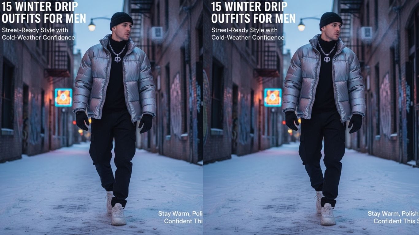 15 Winter Drip Outfits for Men: Street-Ready Style with Cold-Weather Confidence