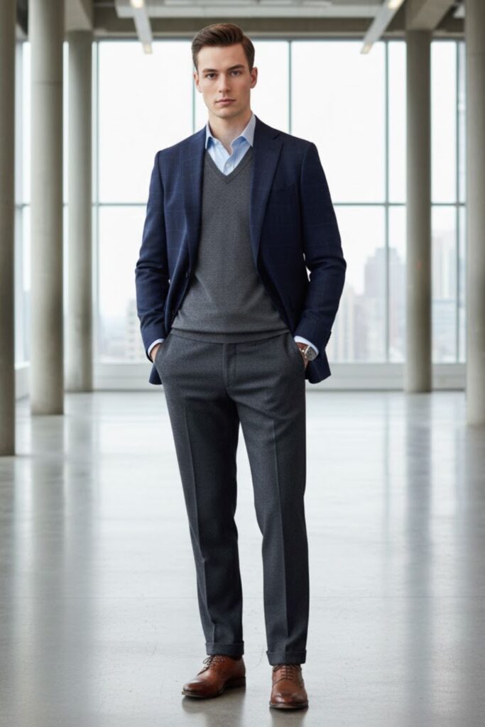 Blazer with Vest and Dress Boots