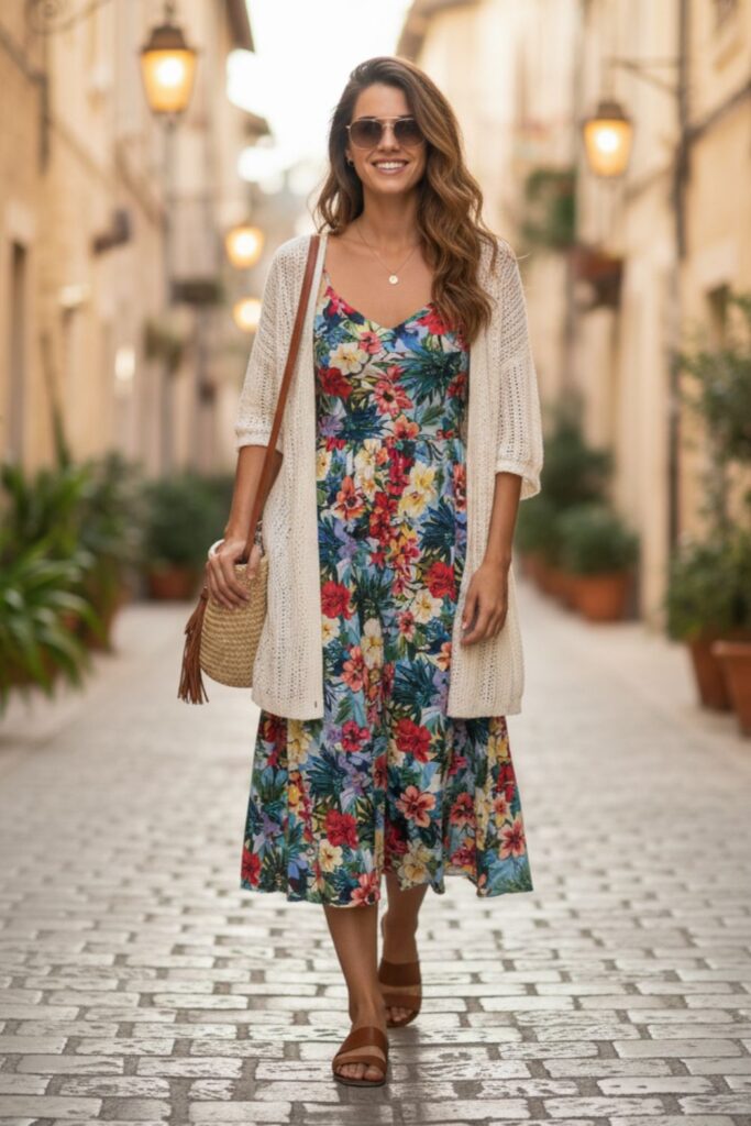Lightweight Cardigan with Dress