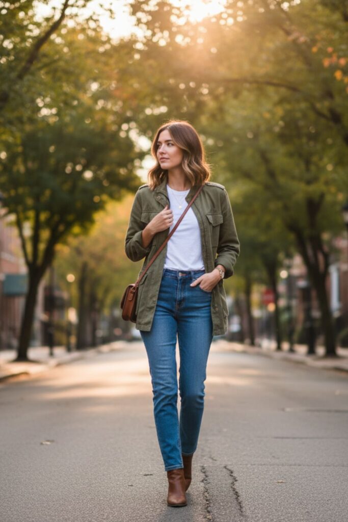 Lightweight Jacket with Jeans