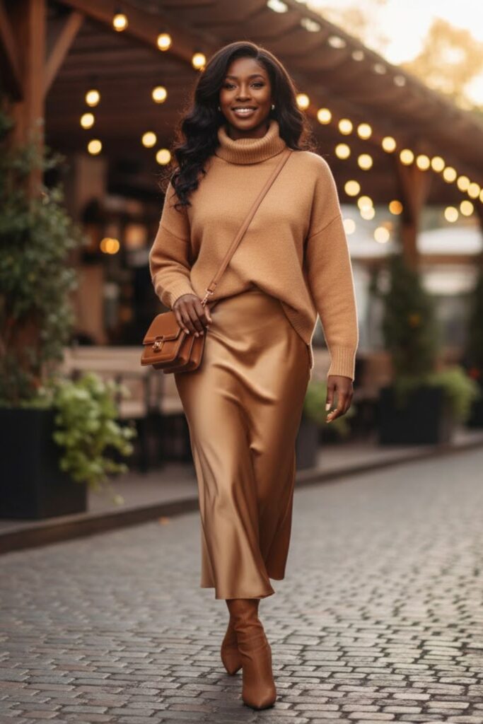 Monochrome Sweater and Skirt Look
