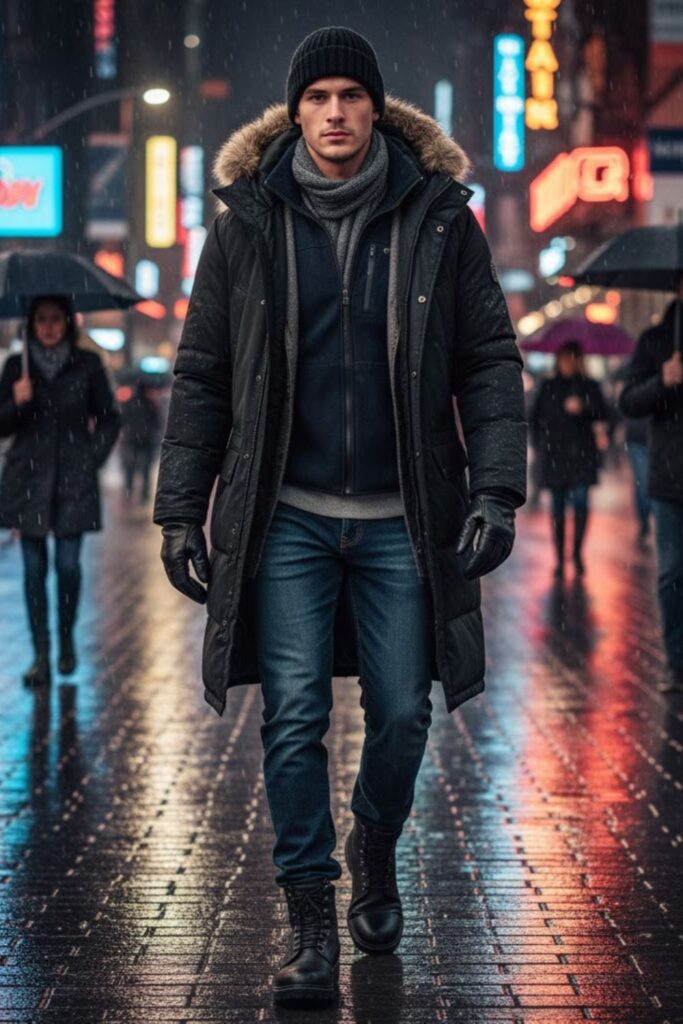 Parka Jacket with Thermal Layering