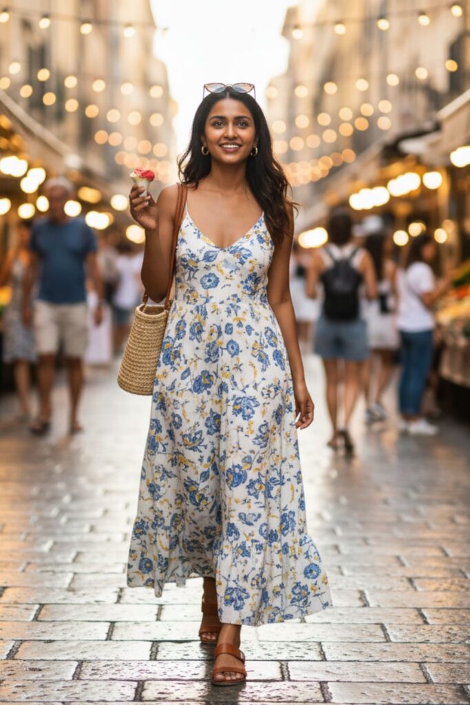 Summer Dress with Sandals