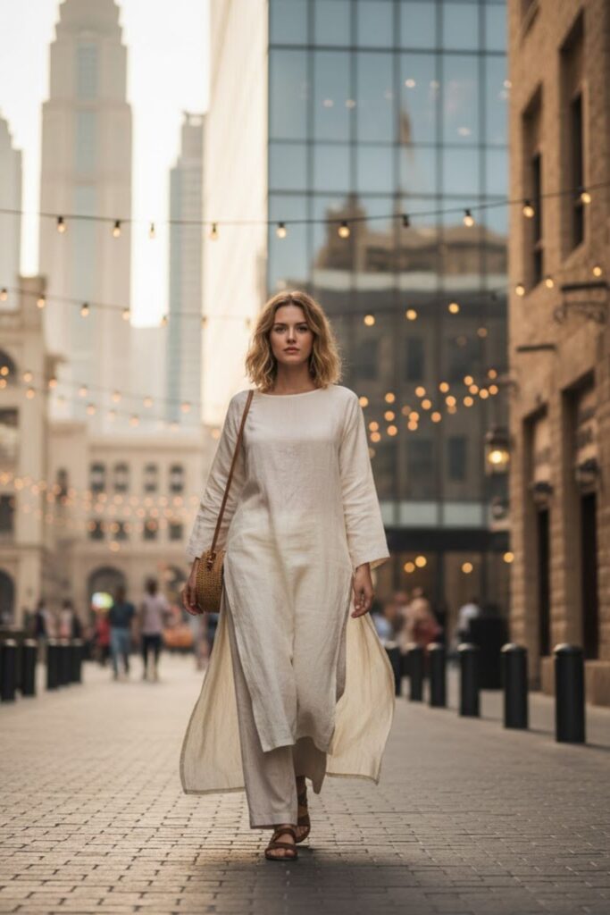 Tunic with Wide-Leg Pants