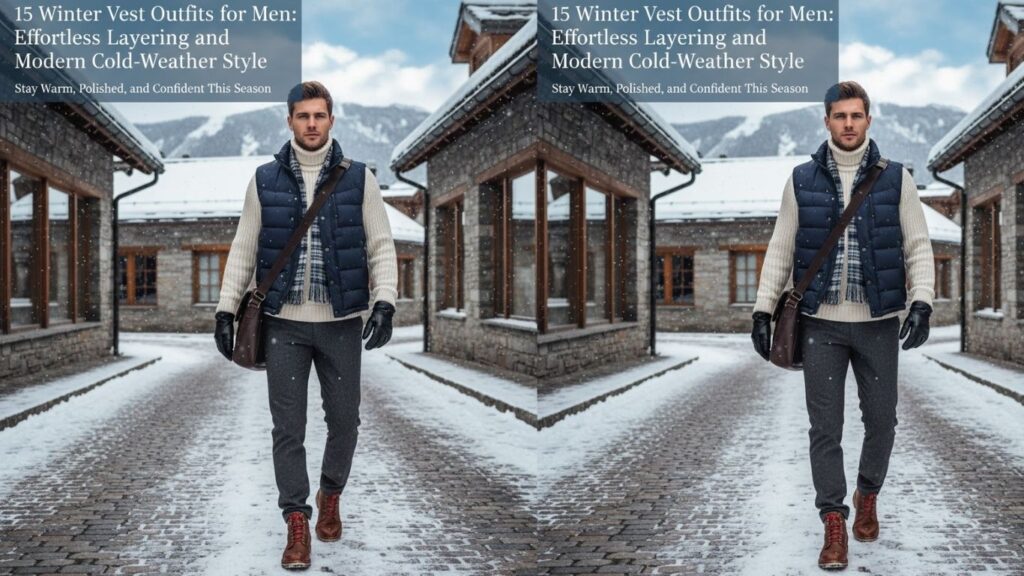15 Winter Vest Outfits for Men