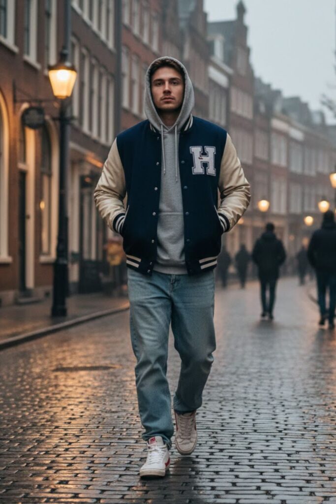 Varsity Jacket with Hoodie