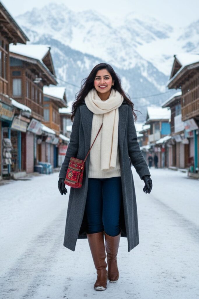 Wool Coat with Skinny Jeans