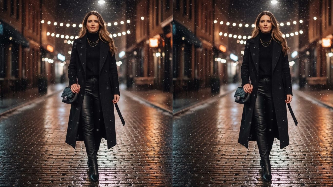 15 All Black Going Out Outfit Winter: Chic Warm & Night-Out Looks