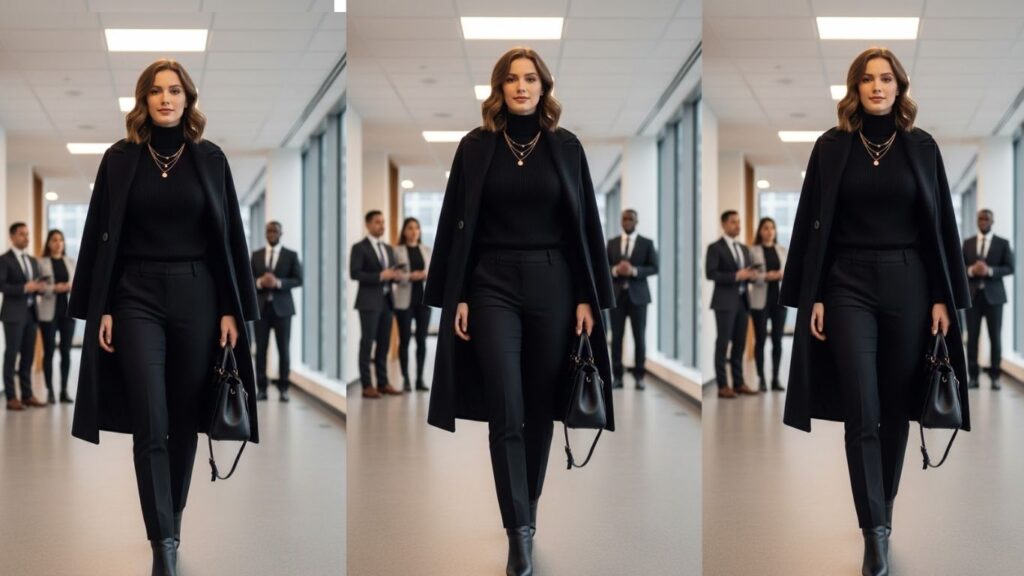 15 All Black Outfit For Work Winter