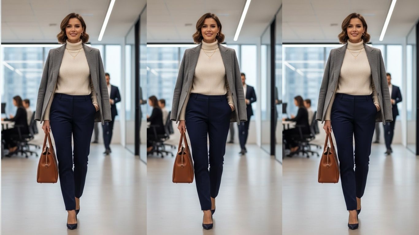 15 Navy Pants Outfit Work Winter: Polished & Professional Ideas