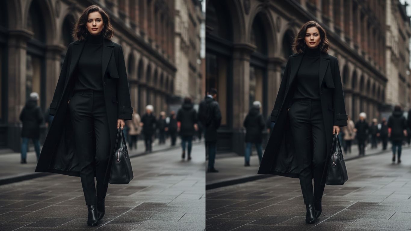 15 All Black Office Outfit Winter Ideas for a Sharp Work Look
