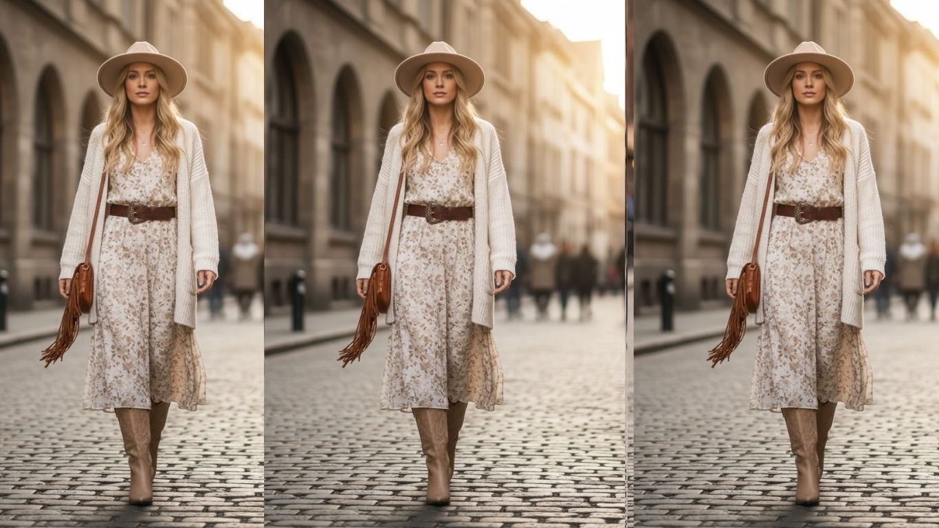 15 Beige Cowboy Boots Outfit Ideas for Effortless Modern Style