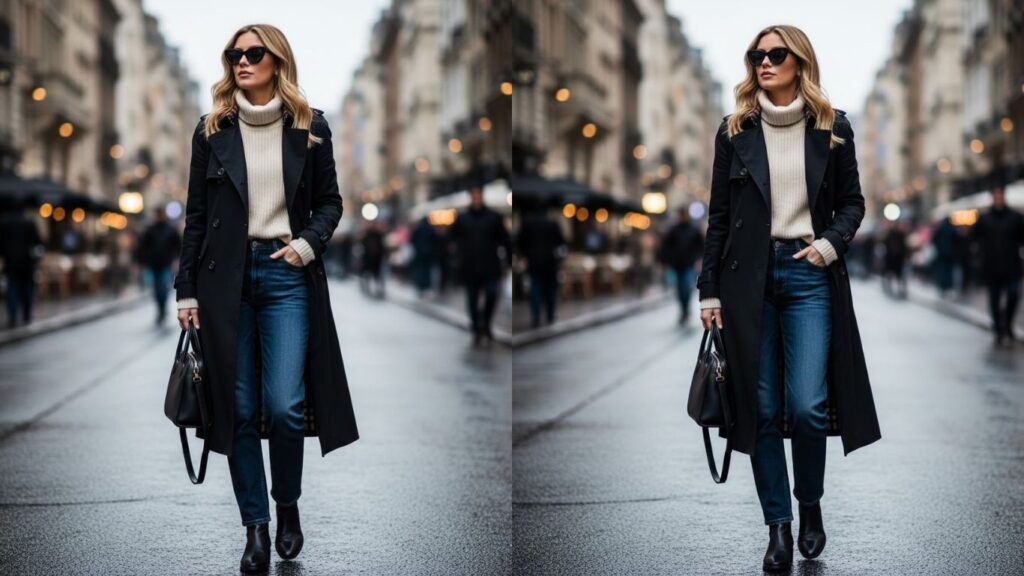 15 Black Burberry Trench Coat Outfit Ideas