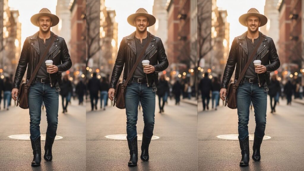15 Black Cowboy Boots Men Outfits