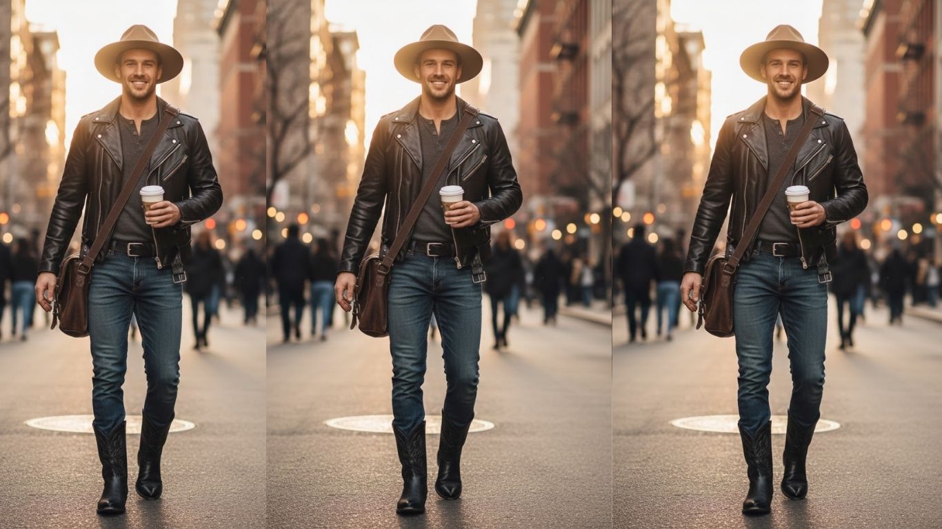 15 Black Cowboy Boots Men Outfits for Everyday Style