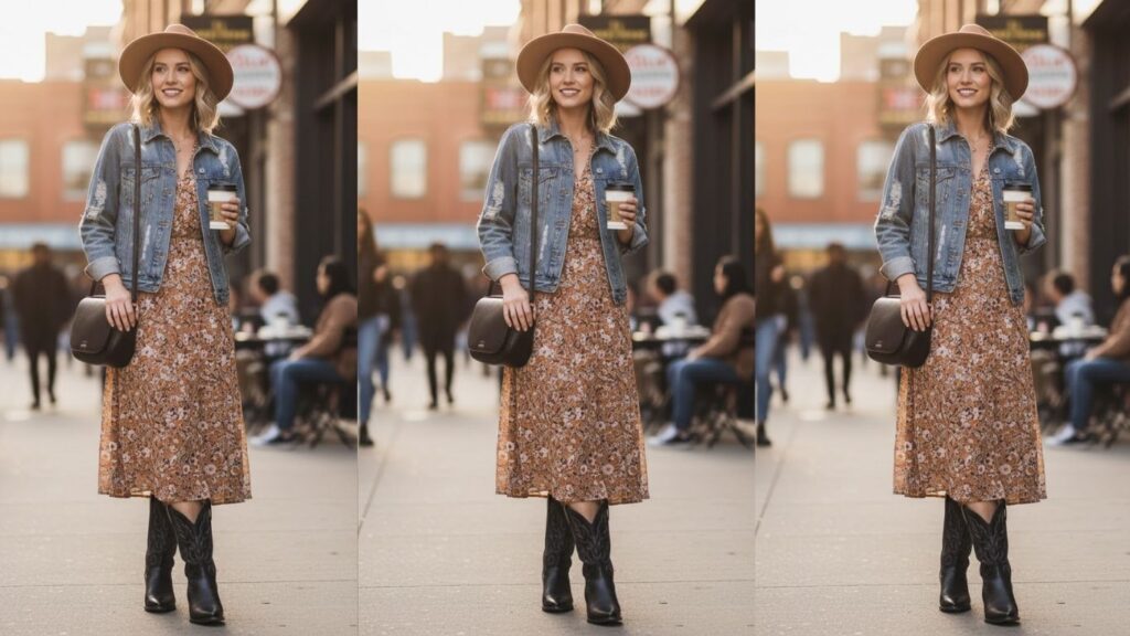 15 Black Cowboy Boots Outfit Ideas