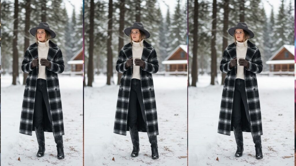 15 Black Cowboy Boots Winter Outfit Ideas 