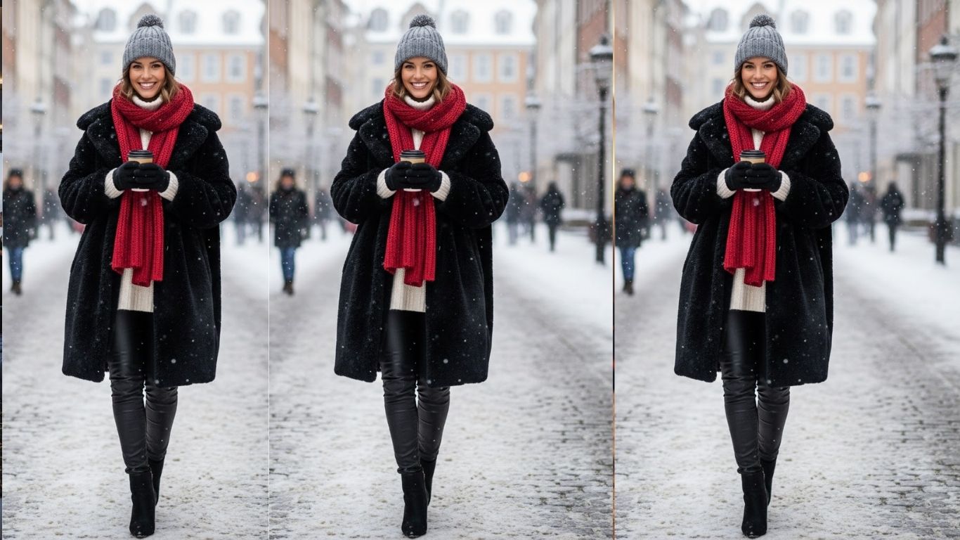 15 Black Fluffy Coat Outfit Ideas for Cozy and Chic Winter Style