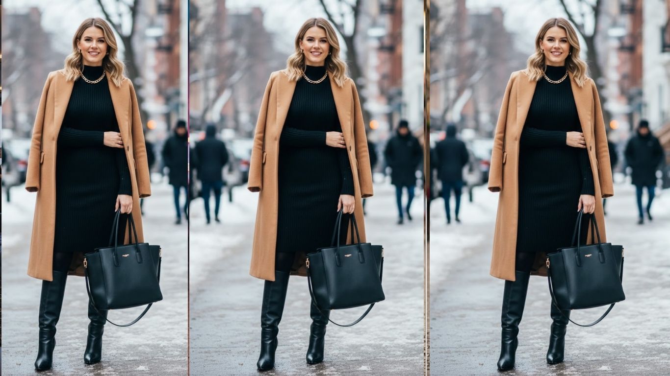 15 Black Knee High Boots Winter Outfit Ideas for Chic Cold Style